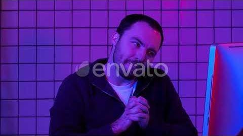 Hacker with Evil Look Programing | Stock Footage - Videohive