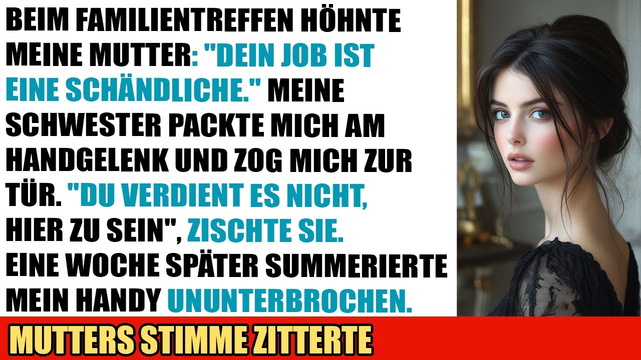 Meine Mutter sagte beim Familientreffen: ‚Dein Job ist beschämend‘ – und dann