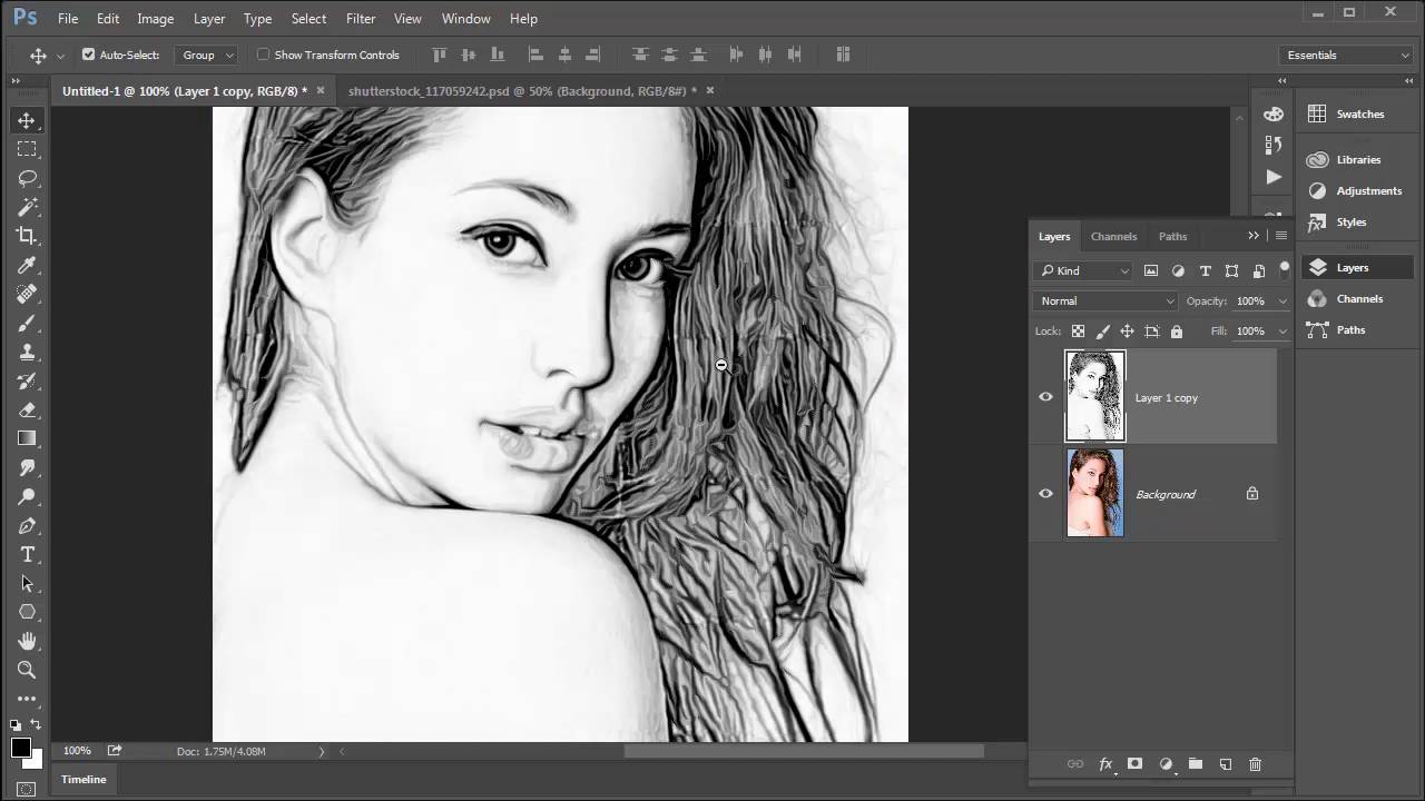 12 เปลี่ยนภาพถ่ายเป็นภาพวาดเส้นดินสอ - YouTube 12 เปลี่ยนภาพถ่ายเป็นภาพวาดเส้นดินสอ - Youtube