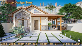 Small House, Big Style: 2-Bedroom Simple Bungalow House Design with Floor Plan ?