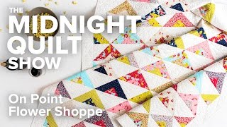 Scrappy On Point Triangle Quilt (an FMQ Love Story) | Midnight Quilt Show with Angela Walters