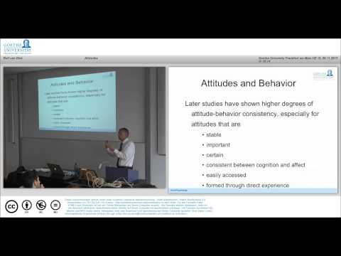 MOOC Social Psychology Lecture 4 Attitudes