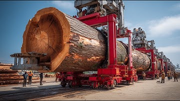 6 Cubic Meters in One Cut. Forestry, Timber Harvesting and Modern Wood Manufacturing.