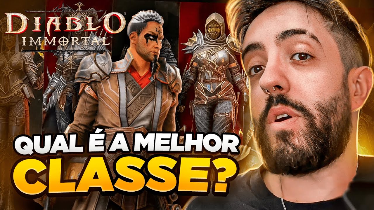 DIABLO IMMORTAL - QUAL MELHOR CLASSE? CRIEI PERSONAGENS NOVOS PRA