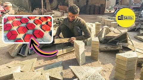 How Paver Blocks Are Made | Concert Tuff Tiles | Paver Blocks Making In Factory | Hit Skills