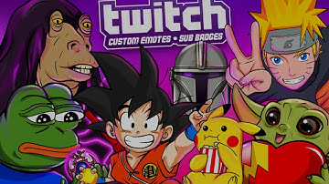 I will create exclusive twitch emotes or sub badges