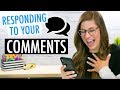 Do My Students Know I'm a YouTuber? | Responding to Your Comments