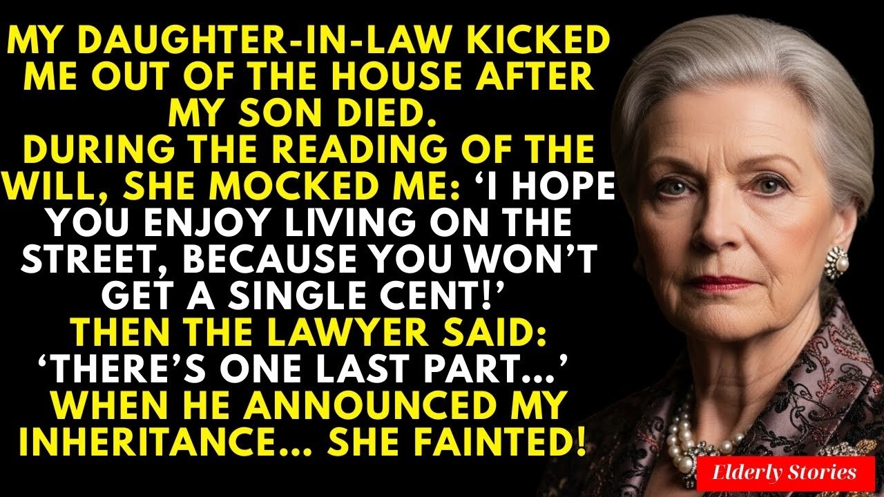 My Daughter in law Kicked Me Out After My Son Died  Then, She Fainted At The Will Reading