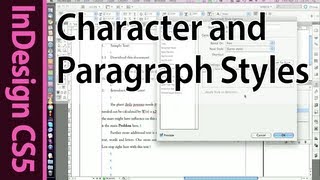 InDesign CS5 Tutorial: Working with text - Paragraph and Character styles (Part 3a)