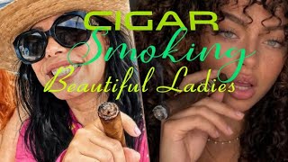 Beautiful ladies Smoking Cigars 
