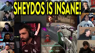 Valorant Streamers Reacts To KC Sheydos CRAZY 1v2 CLUTCH Against TL In VCT