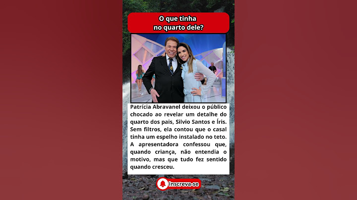 BOMBA! PATRÍCIA EXPÕE SEGREDO ÍNTIMO DE SILVIO SANTOS!