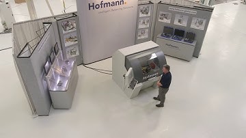 Hofmann Model H-13 and H-16 Horizontal Balancing Machine with Roll Top Guard Package