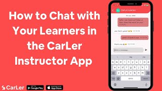 How to Chat with Your Learner | CarLer Instructor App screenshot 3