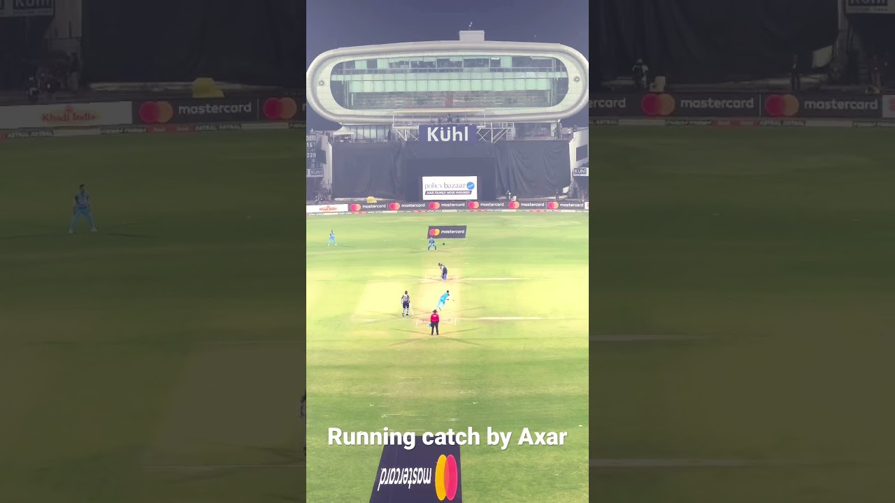 Running catch by Axar Patel 