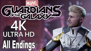 Marvel's Guardians of the Galaxy - All Endings and Final Boss [4K]