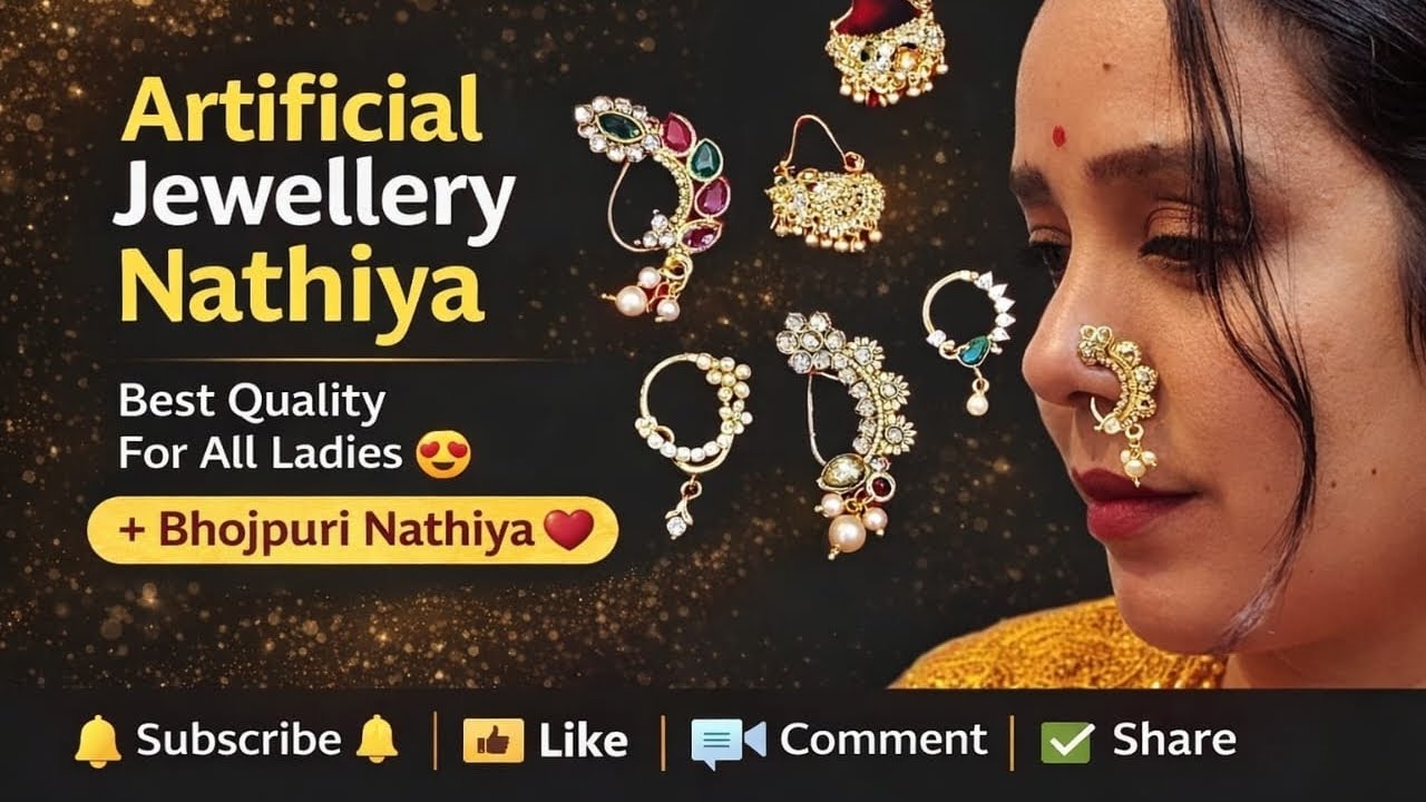 मराठी नथ का जादू, जो हर चेहरे की शोभा बढ़ा दे। ✨