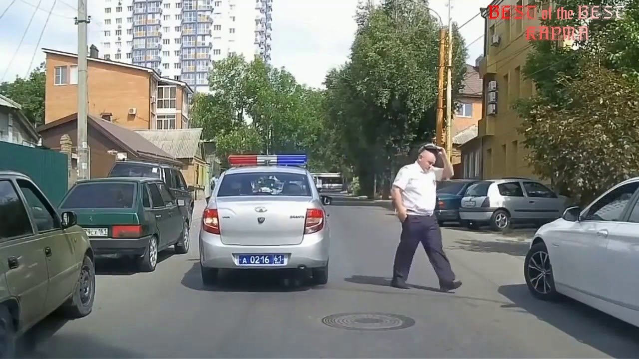 Мгновенная карма на дороге 2020 Дебилы на дороге - YouTube