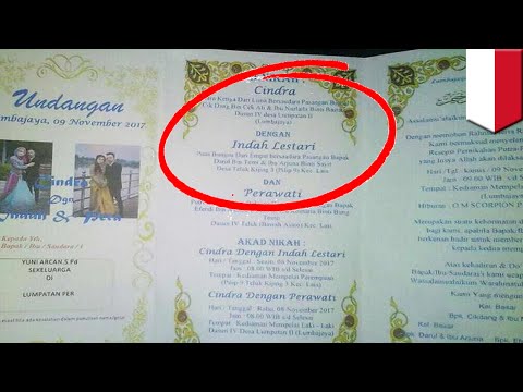Viral foto undangan pernikahan 1 pria dengan 2 wanita - TomoNews