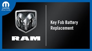 key fob battery replacement | how to | 2022 ram promaster city