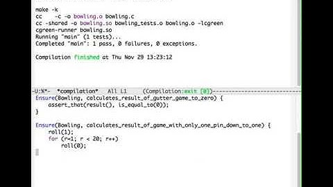 Bowling TDD Kata with Cgreen