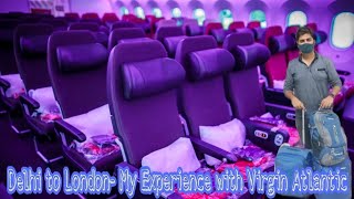 My First International Flight|Virgin Atlantic|Delhi to London|Heathrow Airport