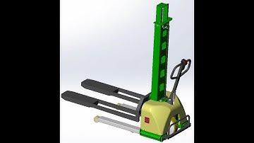 Self Load Stacker Capacity 1300mm Height Semi Electric Vans Trucks Unloading Good Helper