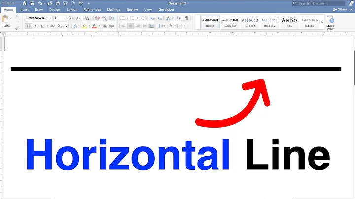 How to Insert Horizontal Line in Word (Microsoft)