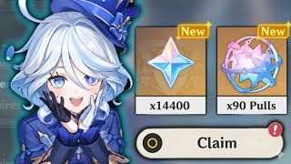 GENSHIN IMPACT 6.1 PRIMOGEM COUNTS FREE PRIMOGEMS &amp; 40 PULLS IN PHASE 1 OF 6.1 FOR FURINA &amp; NEFER!