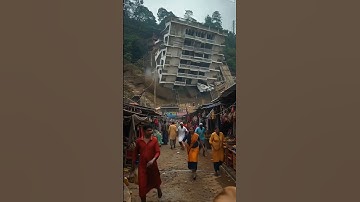 Old Building Collapses, Market Turns into a Sea of ​​Mud! #shorts #simulation #landslide