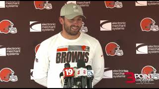 Browns Baker Mayfield talks about having all starters back & building chemistry with Odell Beckham