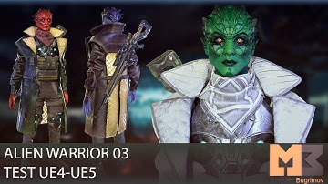 Alien Warrior 03 Test Epic Skeleton In UE4-UE5