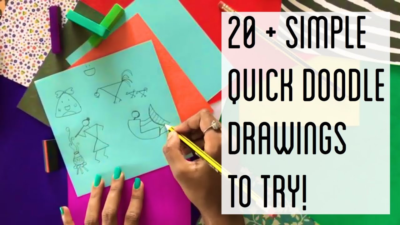 Simple Easy Drawings Doodle Characters Quick Easy 20 Drawing For Kids Cute Character Drawings