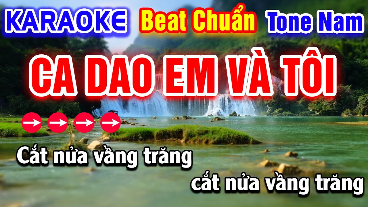 Ca Dao Em Và Tôi Karaoke Beat Chuẩn Tone Nam - Hà My Karaoke