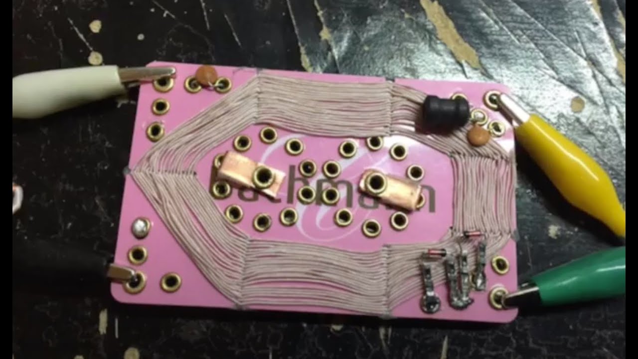Dial controlled variable inductance Credit Card Crystal Radio YouTube