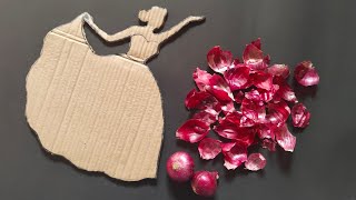 Unique Wall Hanging Craft Idea Best Out Of Waste Cardboard And Onion Peel Home Decoration Ideas
