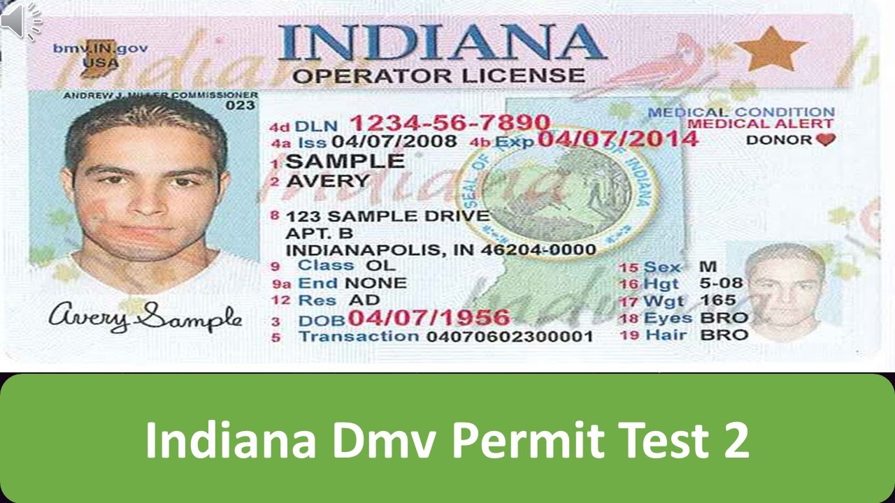 Indiana DMV Permit Test 2 YouTube