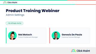 Admin Settings - Product Training Webinar