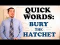 Understanding 'Bury the Hatchet'