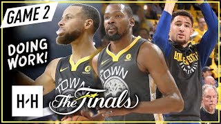Warriors BIG 3 Full Game 2 Highlights vs Cavaliers (2018 NBA Finals) - Stephen Curry, Durant \& Klay!