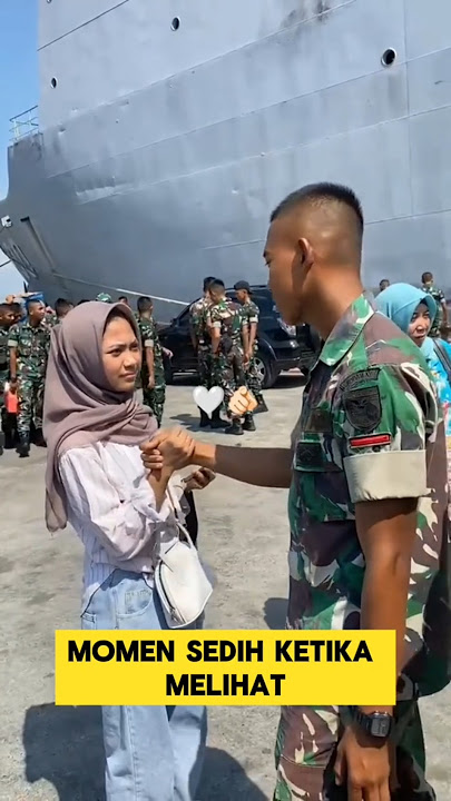 momen sedih ketika prajurit TNI pamit berangkat tugas ke pacarnya ‼️‼️ #sedih #pacar #tni #nangis