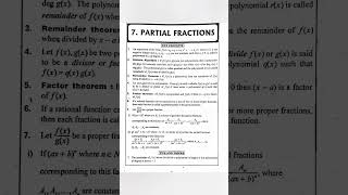 eamcet important partial fractions formulas