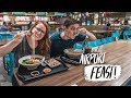 The Best Airport Food EVER!  Delicious Noodles at Singapore Airport (Bali to Athens, Greece)