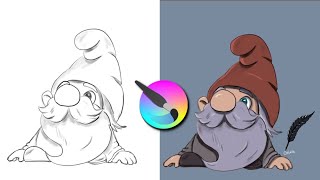 KRITA 5.1.5 - LET'S SKETCH AND COLOR!!! Sharing a few of my tricks.😊❤️