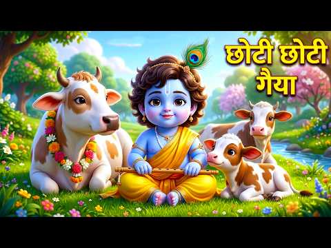 Choti Choti Gaiya Chote Chote Gwal | छोटी छोटी गैया | Little Krishna Song | Hindi Kids Bhajan #kanha