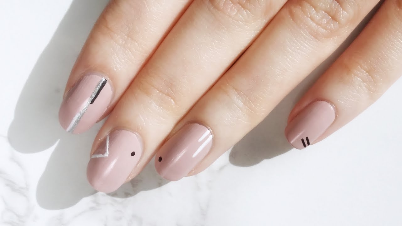 10. DIY Geometric Nail Design Tutorial with Pastel Colors - wide 7