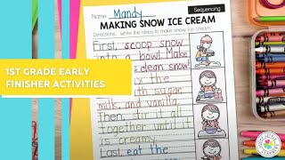 1st Grade Early Finisher Activities - No Prep!