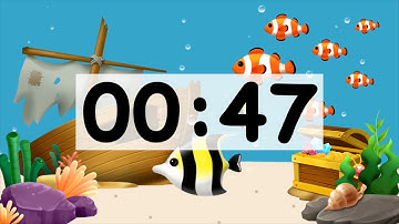 47 Second Countdown Timer Alarm Clock With Music, Timer for Kids Animal Fish