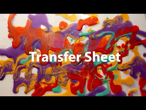 DIY transfer sheet with acetate sheet and plastic foil