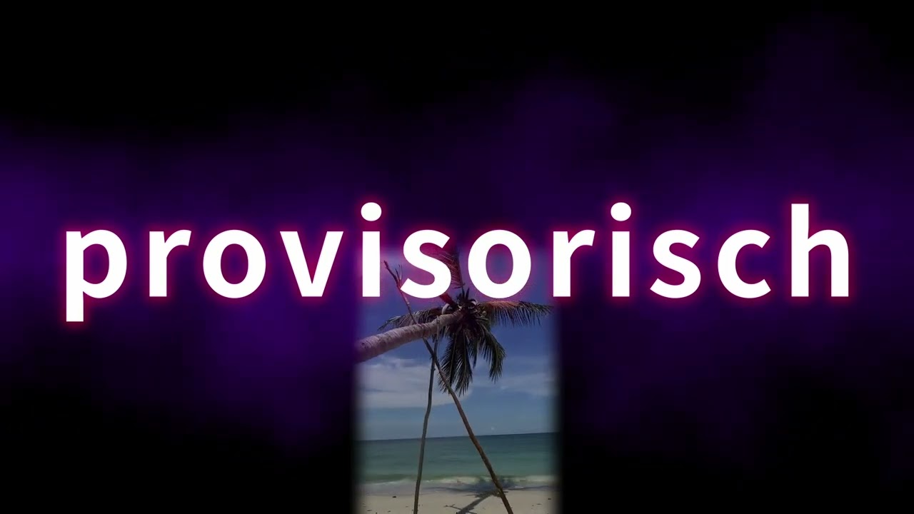 provisorisch. Richtige Sprechweise. Korrekte Aussprache. Gutes Deutsch. Von TV-Profisprecher.